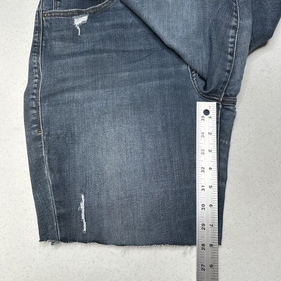 Lularoe Shorts Womens 32 US 14 Skinny Bermuda Cut Off Blue Denim Tummy Panel - Picture 5 of 10